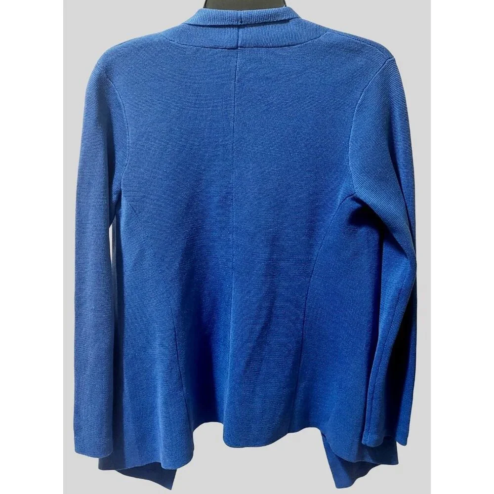Eileen Fisher Womens Purple Open Front Cardigan XS - Silk & Organic Cotton Blend - Picture 4 of 8